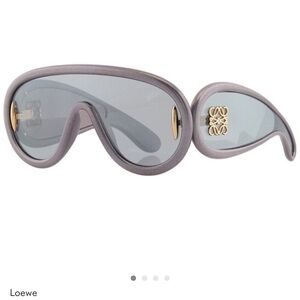 Loewe Women's Sunglasses in Grey with Gold Detail